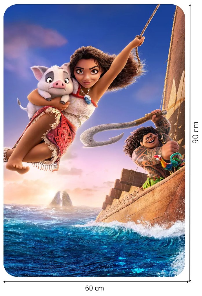 Textilná nálepka na stenu "Vaiana 5"