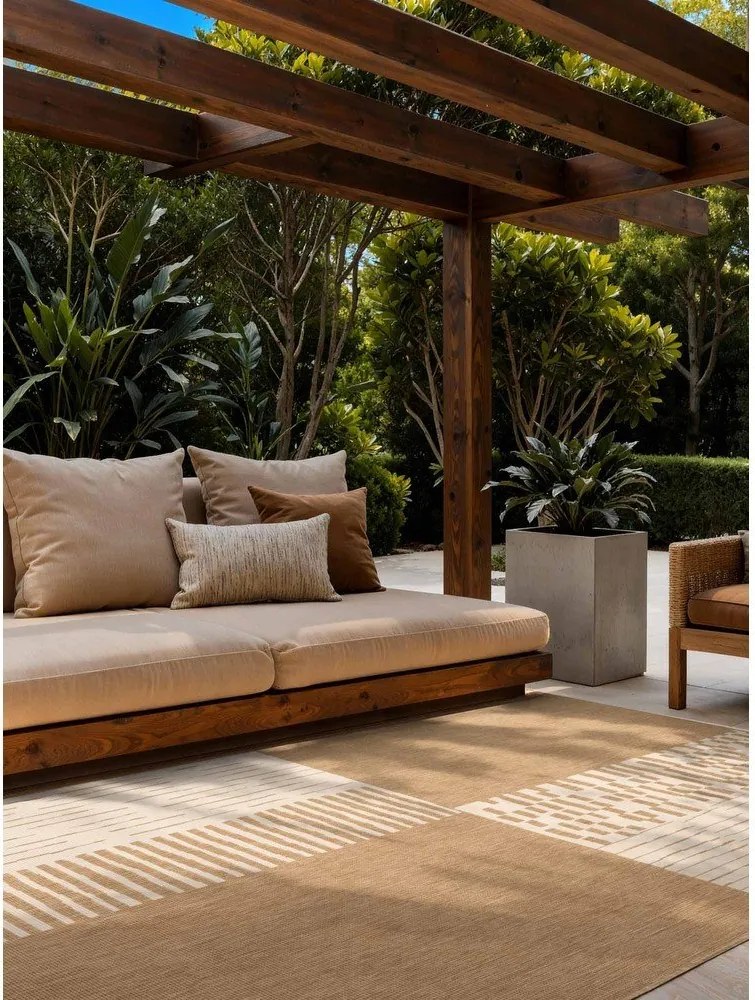 Krémovobiely/v prírodnej farbe vnútorný a vonkajší koberec 160x230 cm Haringey Acacia – Ted Baker