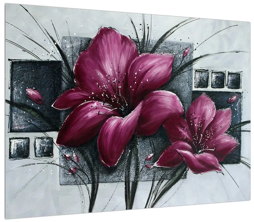 Moderný obraz kvetov (K012355K7050)