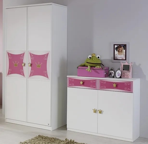 Detská šatníková skriňa Kate, 2-dverová