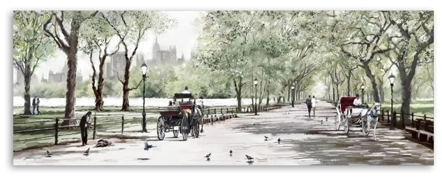 Obraz Styler Canvas Watercolor Central Park II, 60 × 150 cm