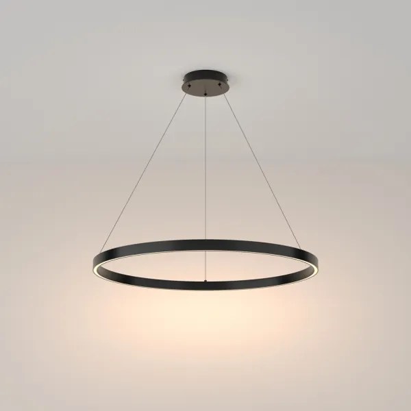 Maytoni MOD058PL-L42B3K - LED Luster na lanku RIM LED/51W/230V pr. 80 cm čierna