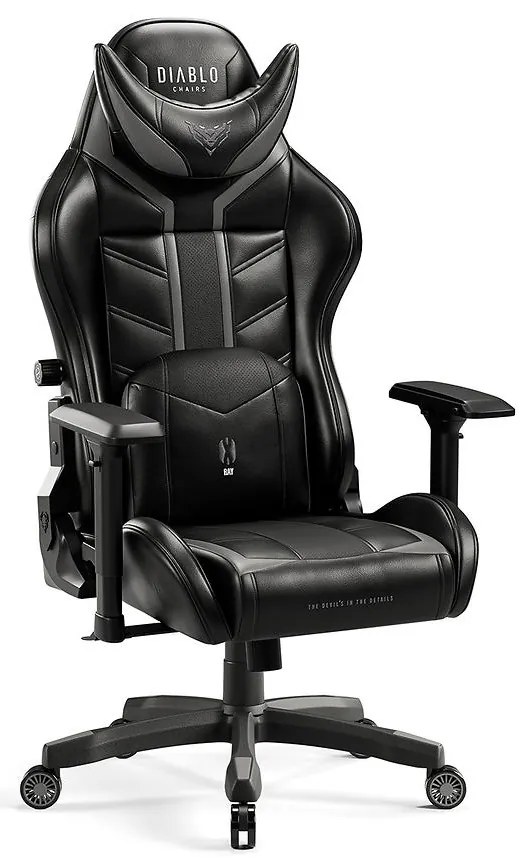 Otočné kreslo Normal Diablo X-Ray 2.0 čierna/šedá