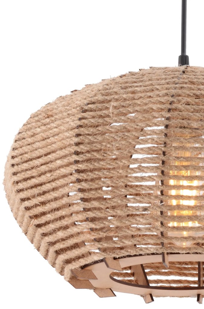 Závesné svietidlo jutové krémové