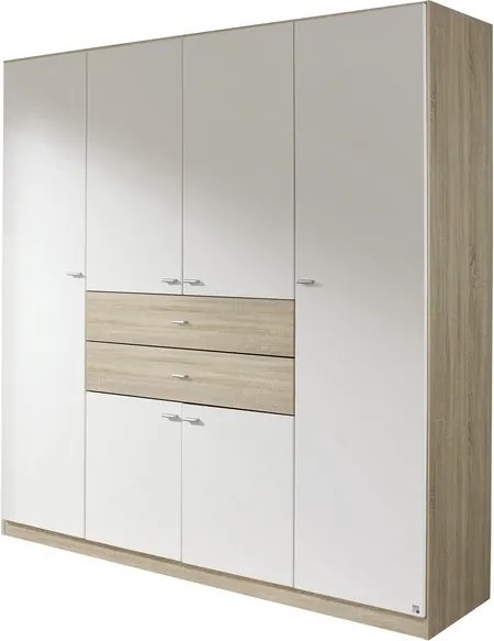 Šatníková skriňa Landsberg, dub sonoma/biela