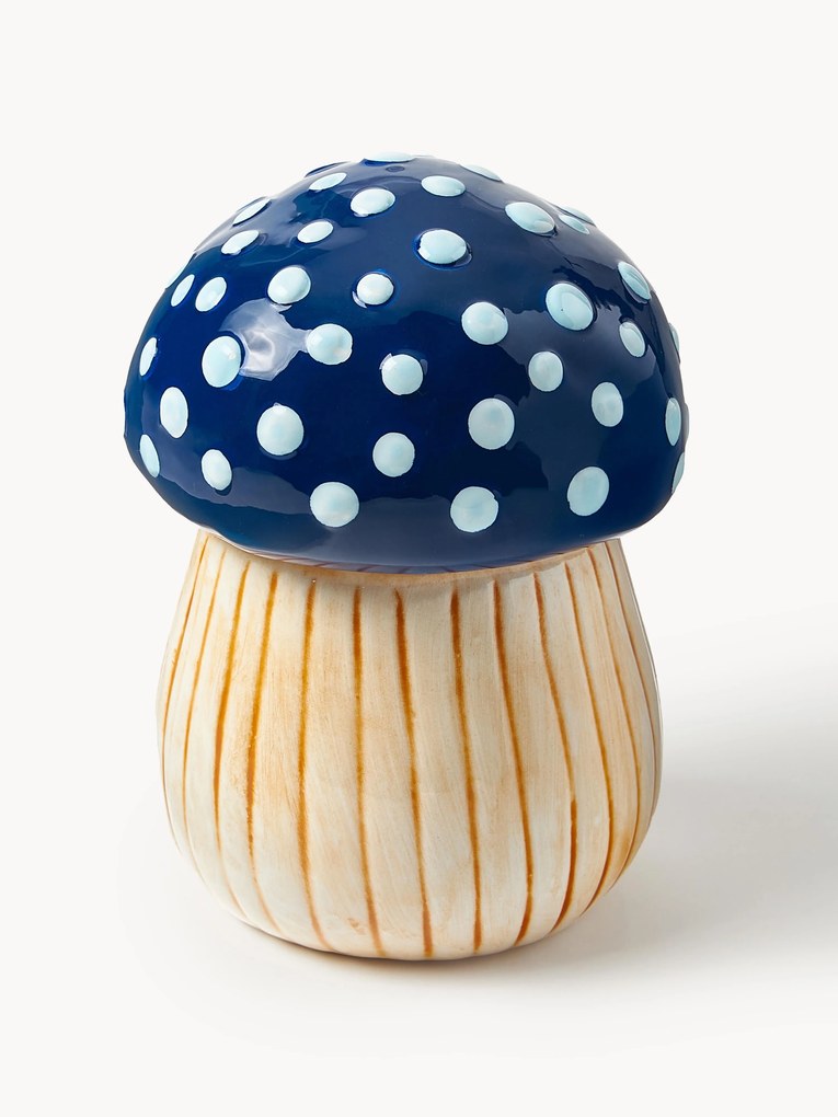 Ručne maľovaná úložná dóza z dolomitu Magic Mushroom
