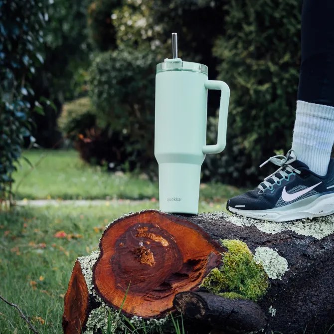 Nerezový termohrnček so slamkou Stream Turquoise 1200 ml