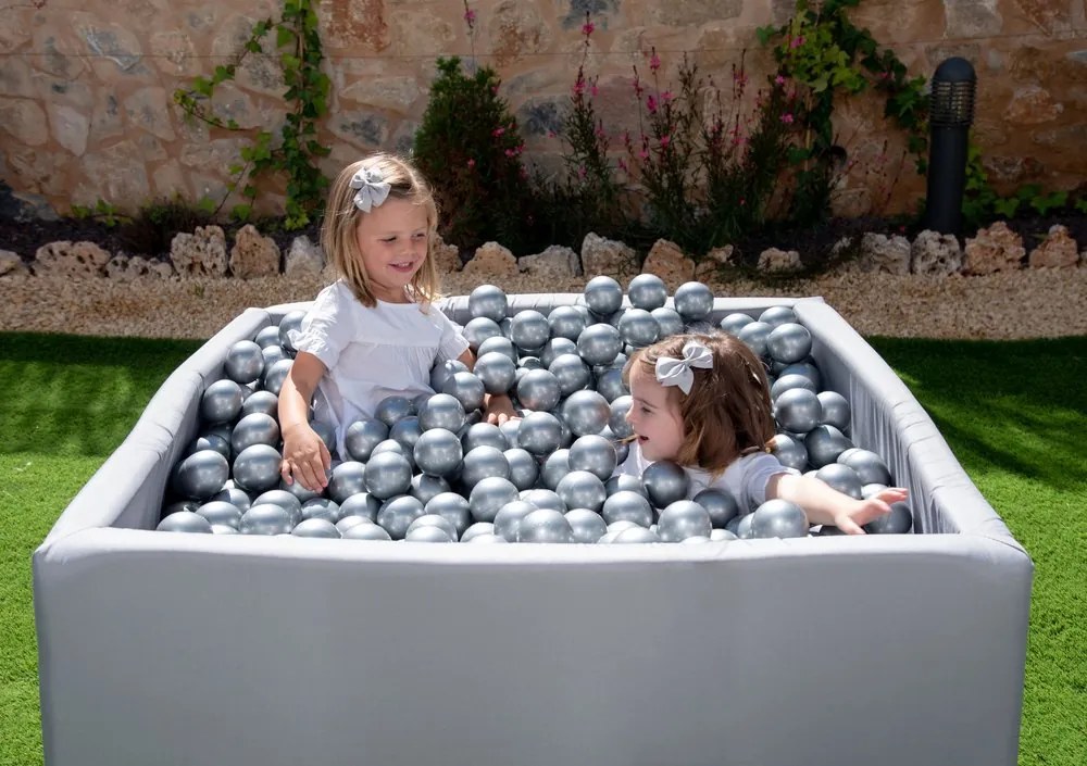 Suchý bazén pre deti štvorec 110x110x50 cm + 500 guličiek - Summer