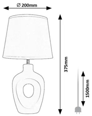 Rabalux 74079 - Stolová lampa MADELOR 1xE14/25W/230V béžová