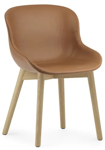 Stolička Hyg Chair Ultra Leather – hnedá/dub