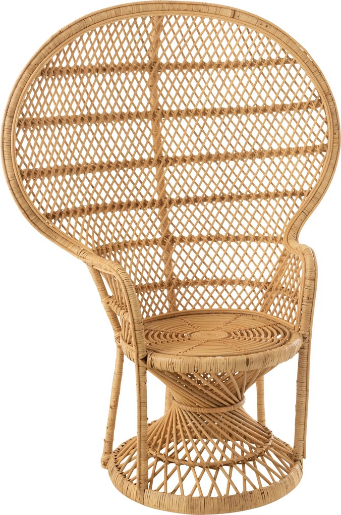 Prírodné ratanové dizajnové kreslo Peacock - 101 * 58 * 134 cm