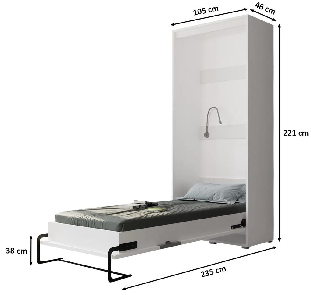 Sklápacie posteľ Home 90x200cm, biela