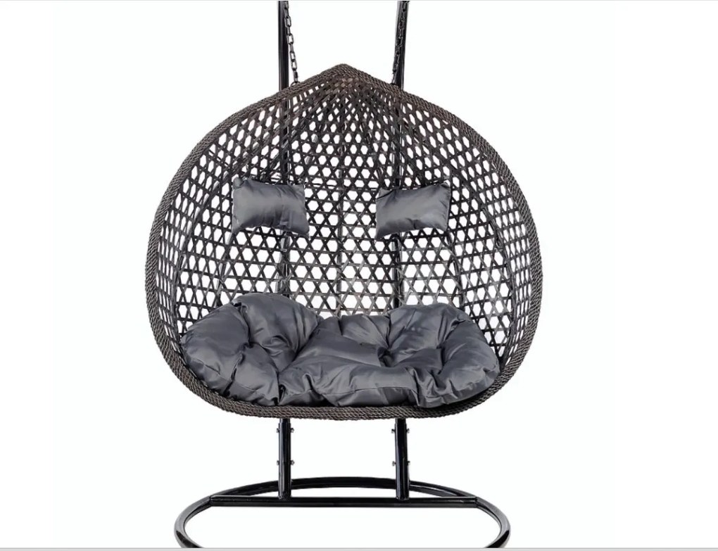 Vankúš na závesné hojdacie dvojkreslo - tmavosivý