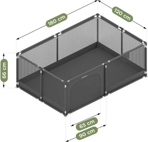 Detská ohrádka Cozy 22 grafitová