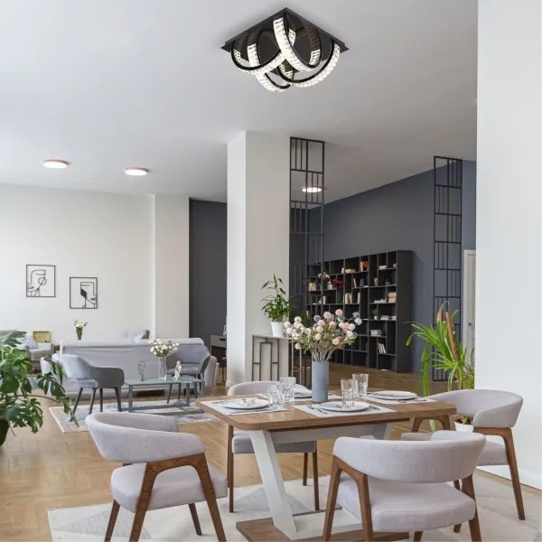 Zuma Line MX3274-4-3BCT - LED Stropné svietidlo TULA LED/23,5W/230V čierna