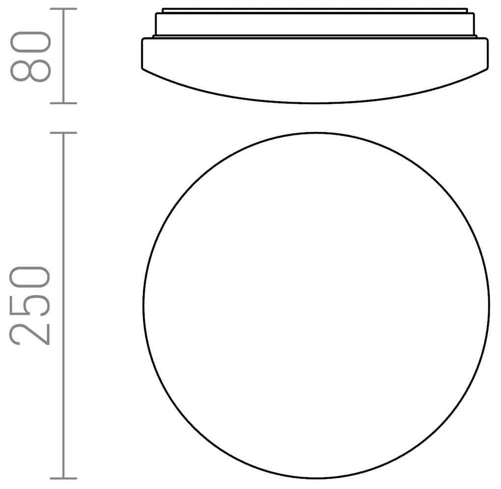 SEMPRE R | Okrúhle stropné svietidlo Priemer: 25cm