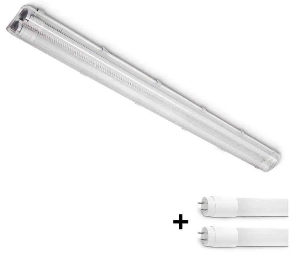 Brilagi -LED Tech. žiarivkové svietidlo OPTIMA T8 2xG13/18W/230V 6500K IP65 128 cm BG1673