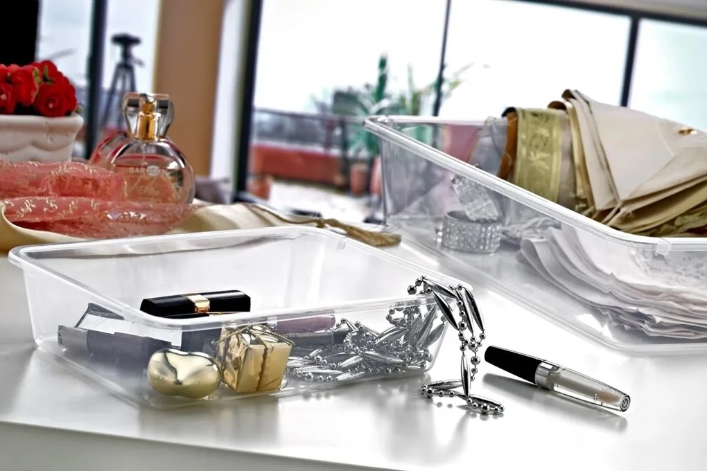 Orion Plochý transparentný box bez veka, miska, XS - 20x14x4cm BOWL