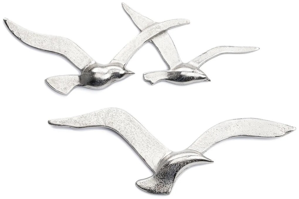 Kovová dekorácia na stenu Birds 13x35 cm + 12x40 cm