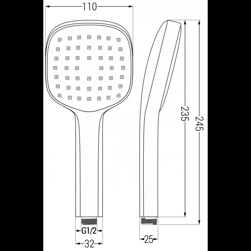 Mexen Uno, podomietkový sprchový set DR33, chrómová, 71435DR33-00