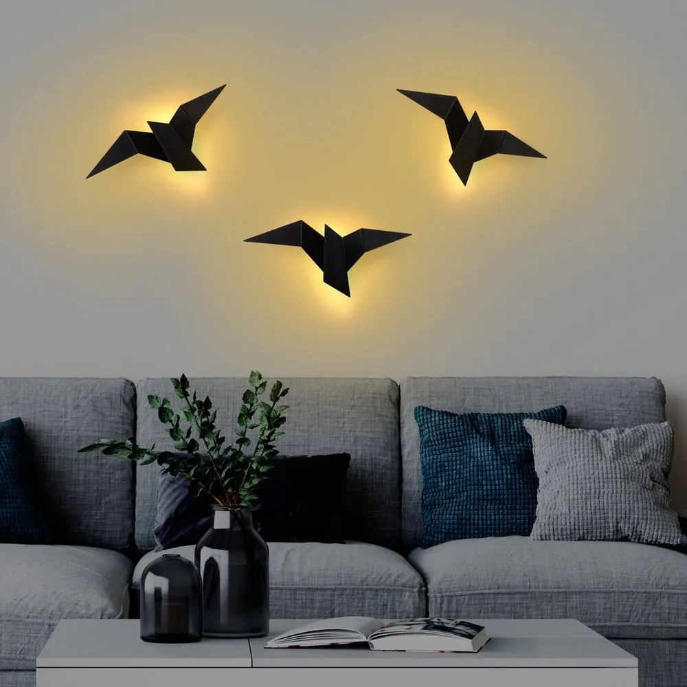Čierne LED nástenné svietidlo Pacali – Opviq lights