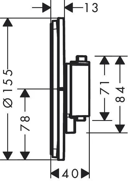 Hansgrohe ShowerSelect Comfort S, termostat pod omietku pre 2 spotrebiče, kartáčovaný bronz, HAN-15554140