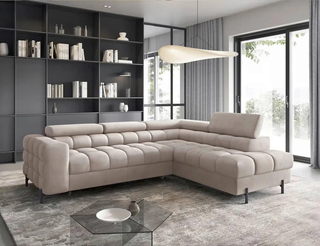 XXXLutz ROHOVÁ SEDAČKA, textil, béžová MID.YOU - Sedačky - 00000L001202