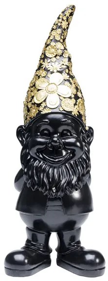 Gnome dekoračný trpaslík čierna/zlatá 61cm