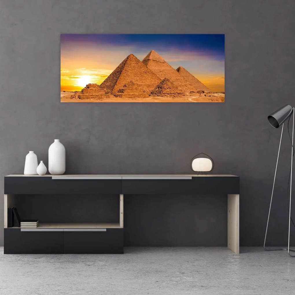 Obraz - Egyptské pyramídy (120x50 cm)