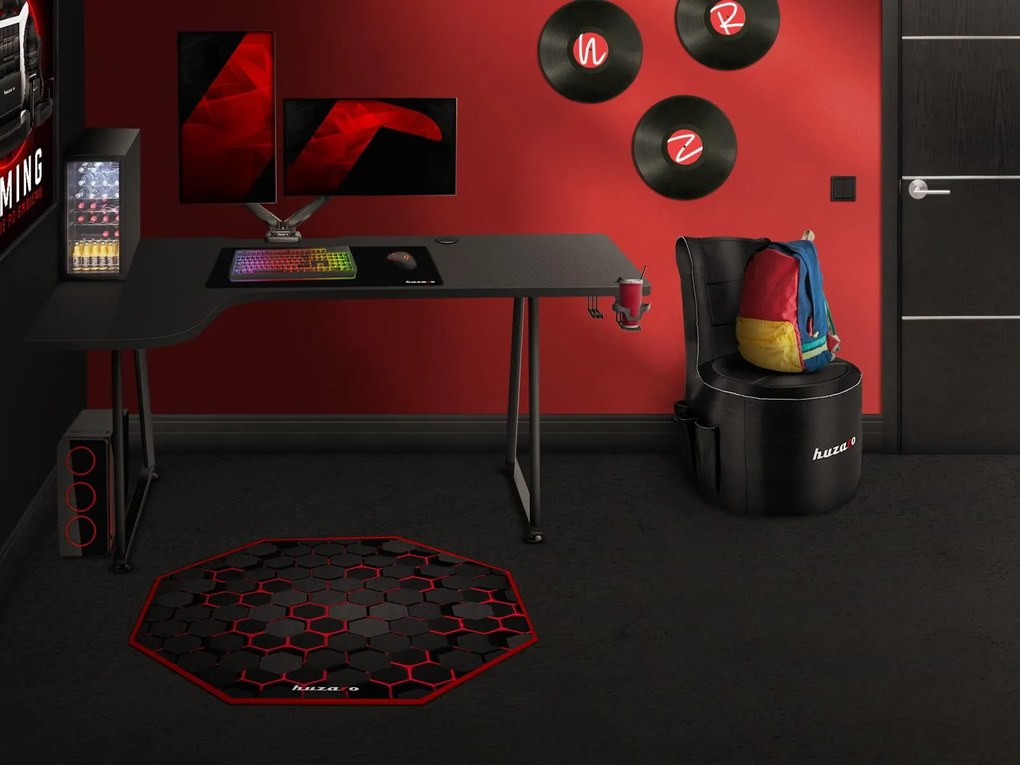 Rohový PC stolík Hyperion 7.7 (čierna). Akcia -20%. Vlastná spoľahlivá doprava až k Vám domov. 1087522