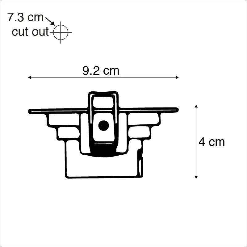 Sada 3 vstavaných bodových svetiel čiernych vrátane LED 3-stupňového stmievača - Miu
