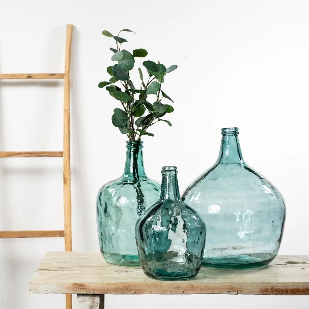 Modrá váza z recyklovaného skla 16L - Ø32*42cm
