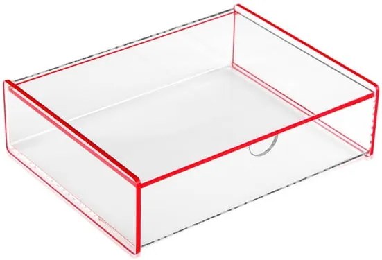 Červený úložný box Versa Ariel, 17,1 × 13 × 4,8 cm