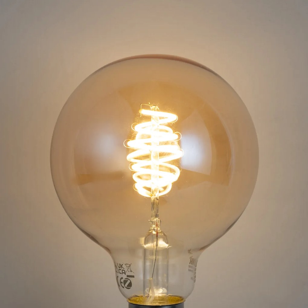 Sada 5 inteligentných stmievateľných LED žiaroviek E27 G95 Amber 4,9W 320 lm 2500K Zigbee