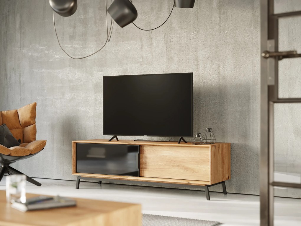 PROXIMA.store - Luxusný dubový TV stolík - MODERN LOFT FARBA: dub, ROZMER: dĺžka TV stolíka 200 cm