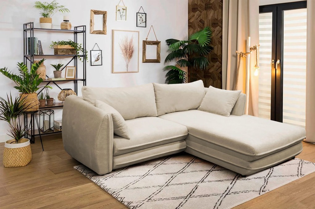 XXXLutz ROHOVÁ SEDAČKA, textil, béžová MID.YOU - Sedačky - 001574005811