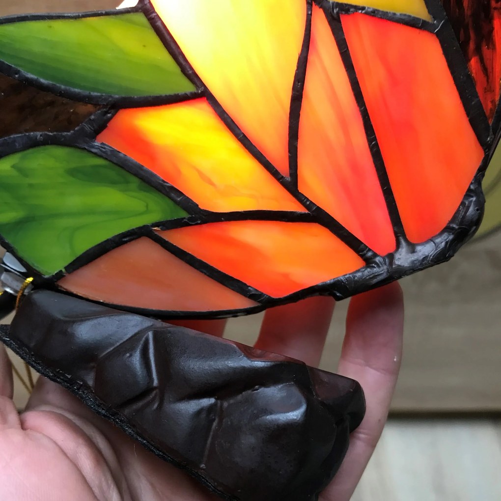 Detská lampa tiffany MOTÝĽ_O 16*17