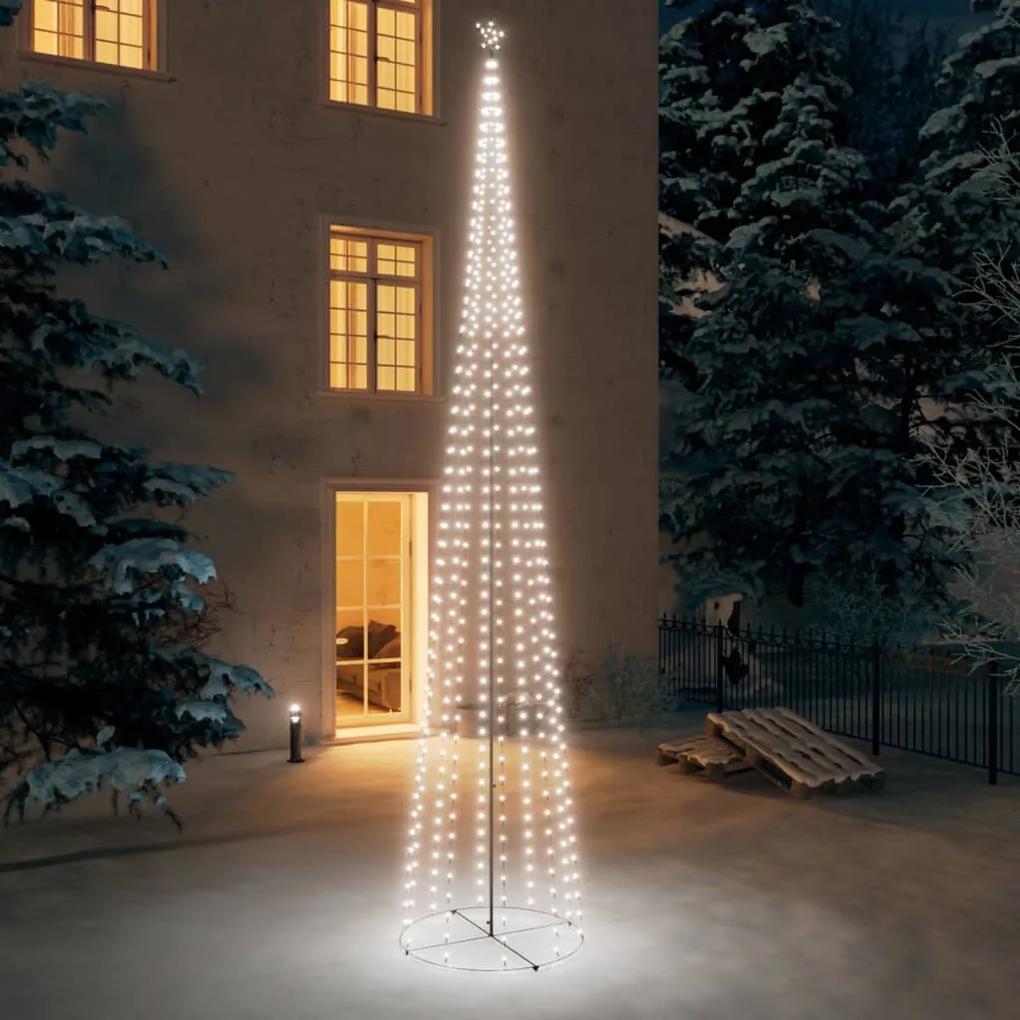 Vianočný stromček kužeľ 752 LED studené biele svetlo 160x500cm 328723