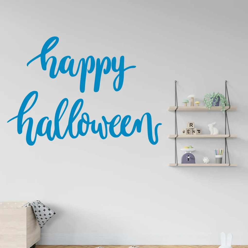 Veselá Stena Samolepka Happy Halloween Farba: žlutá, Veľkosť: 100 x 72 cm