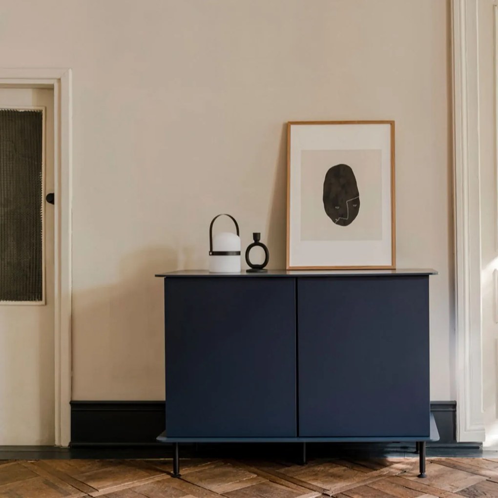 Modrá skriňa Suumo 120 × 50 × 88 cm