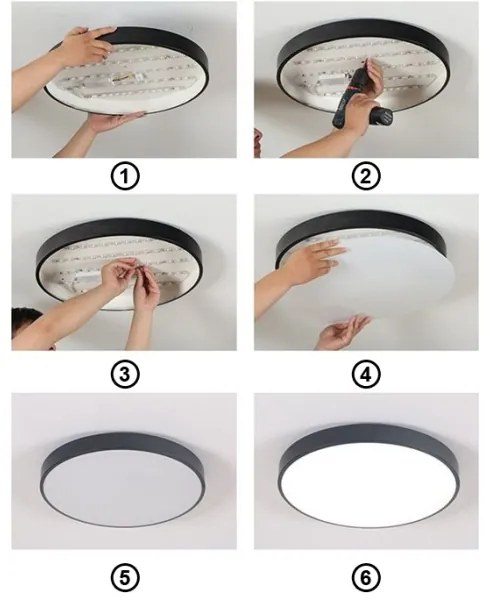 LED Stropné svietidlo FELIZ LED/40W/230V 4000K pr. 40 cm čierna