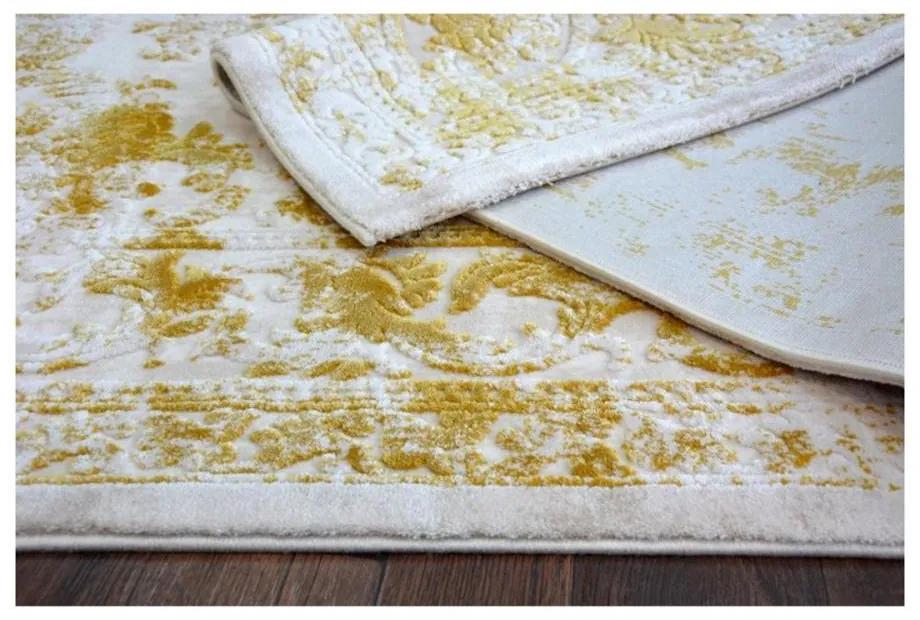 Luxusný kusový koberec akryl Dalas žltý 160x235cm
