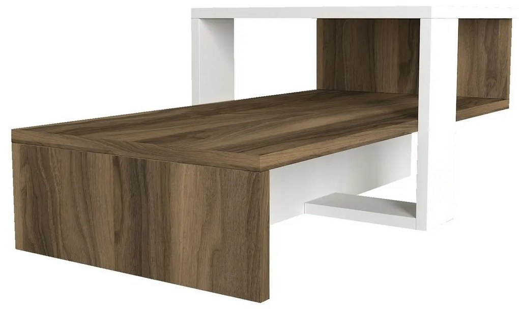 Konferenčný stolík Chain White and Walnut