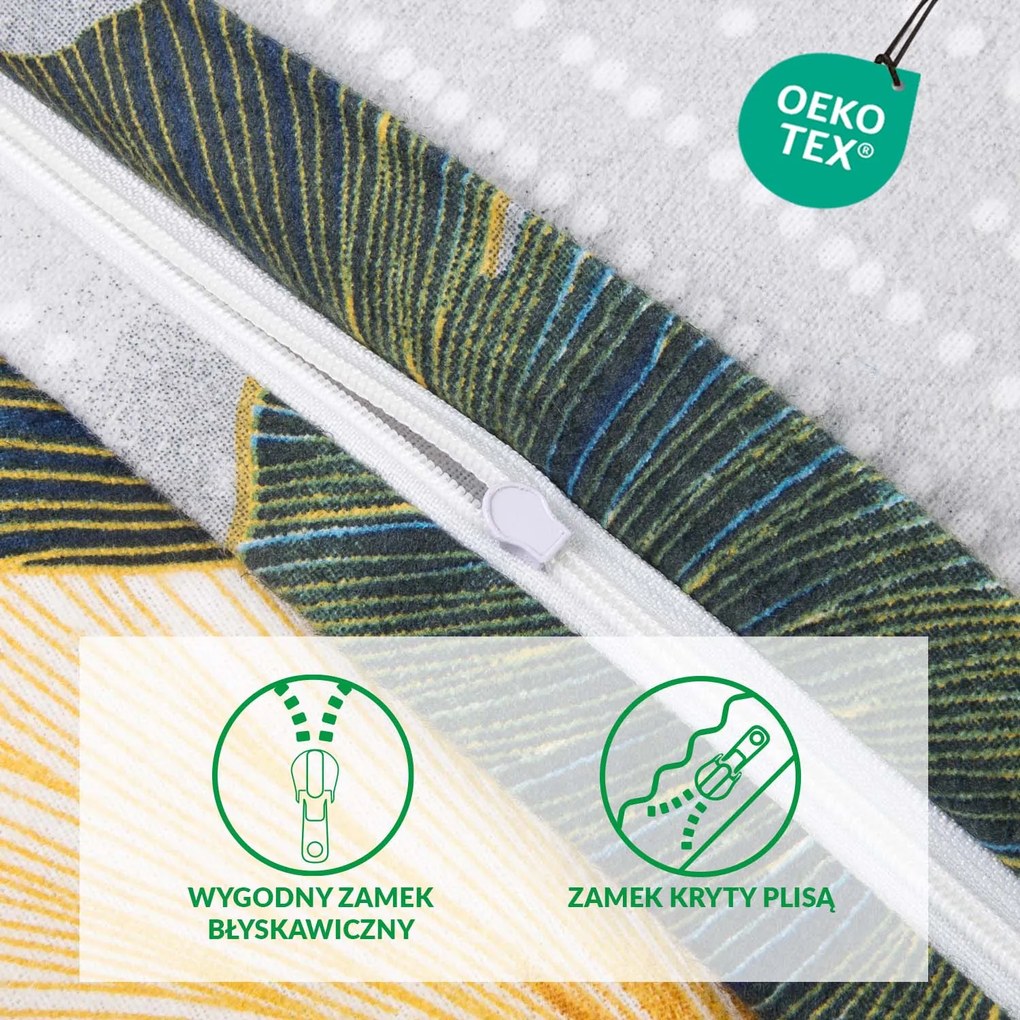 FLANELOVÉ OBLIEČKY FLANELOVE 200X220 CM, 2KS 70X80 CM LISTY