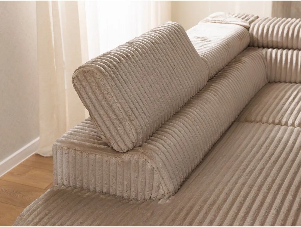 Hnedá menčestrová rohová pohovka (ľavý roh/do L) Marbeya – Ropez