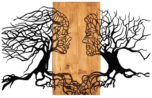 Nástenná dekorácia 58x92 cm drevo/kov drevo/kov