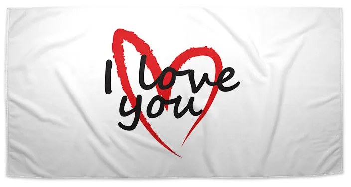 Sablio Uterák I Love you srdce - 30x50 cm