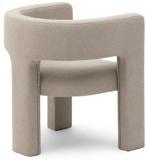Tmavobéžové designové kreslo ALPAH E