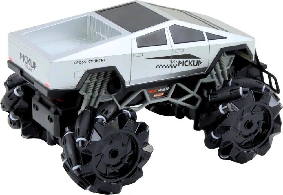 LEAN Toys Terénne auto Pick-up na diaľkové ovládanie RC svetlá a dymový efekt 1:16