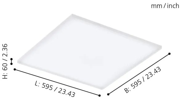 Eglo 98564 - LED RGB Stmievateľné stropné svietidlo TURCONA-C LED/30W/230V + DO